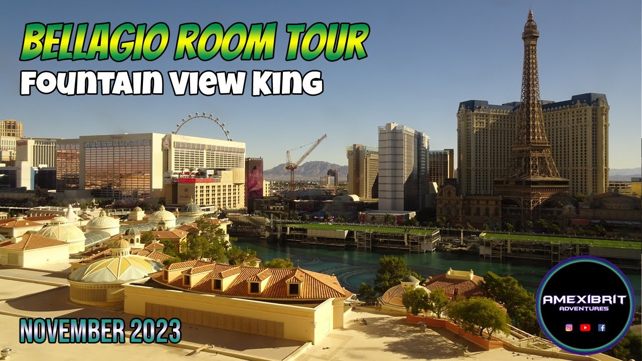 Bellagio Hotel & Casino Las Vegas Fountain View King Room Tour