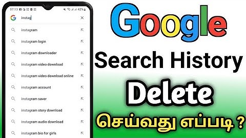 Google Search History Delete Tamil/How To Delete Google Search History/Google History Delete Tamil