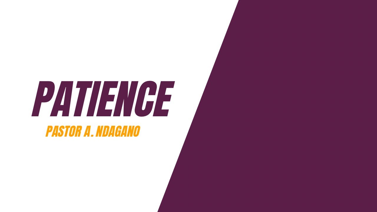 Patience Ps Patience - Ps Alain Ndagano - YouTube