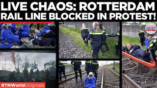 WATCH: Violent Clashes Erupts as Police Clear Pro-Palestine Protestors from Rotterdam Rail Line
