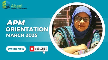 ACCA | Advance Performance Management (APM) | ORIENTATION SESSION March 25