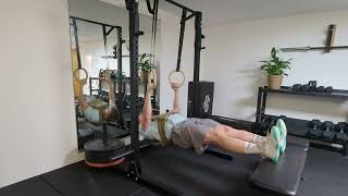 Feet Elevated weighted Ring Row