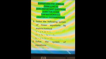 Determinants class12 5 marks  important questions #shorts