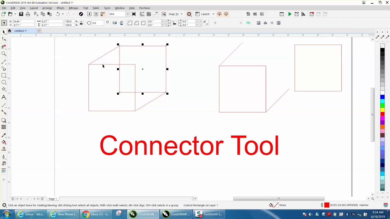 Corel Draw Tips & Tricks Connector Tool - YouTube