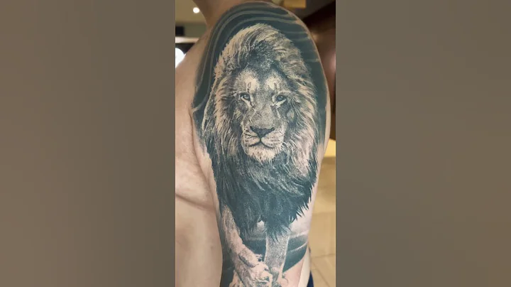 Healed beautifully, Lion tattoo by @SunnyBhanushali at @alienstattooindia www.alienstattoo.com