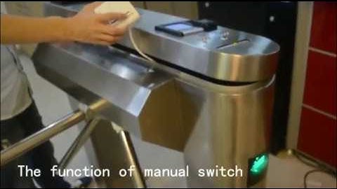 ESD tripod turnstile with fingerprint access control