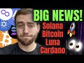 CRYPTO HOLDERS! Big News For BITCOIN, SOLANA, LUNA, And CARDANO!