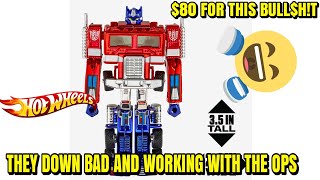 MATTEL CREATIONS HOT WHEELS TRANSFORMERS G1 OPTIMUS PRIME $80 AND WORKING WITH THEM OPS 🤷🏽‍♂️