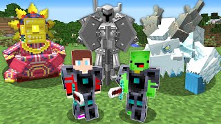 Custom Bosses But I have OP WEAPONS in Minecraft Challenge (Maizen Mizen Mazien)