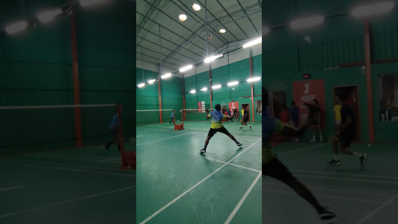 Manu s skillful deception fails to cross the net ! 