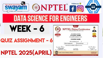 Data Science For Engineers | Week 6 Answers 2025 (April) | NPTEL 2025(April)|