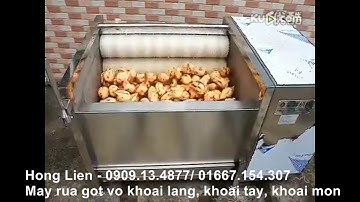 Máy rửa và gọt vỏ khoai tây, khoai lang, khoai môn, khoai sọ 100-150KG/H, 0909134877