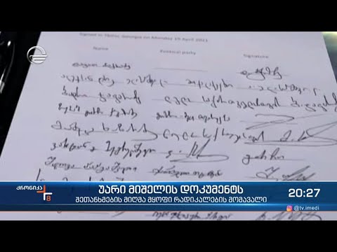უარი მიშელის დოკუმენტს - შეთანხმების მიღმა მყოფი რადიკალების მომავალი