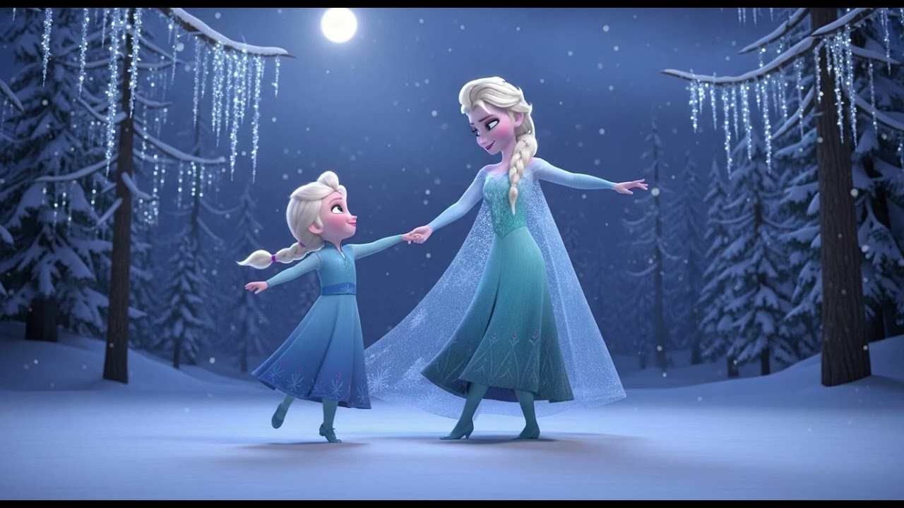 Elsa & Daughter Magical Snow Dance ❄️ Heartwarming Winter Animation