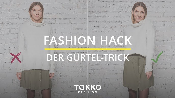 Fashion Hack: Der Gürtel-Trick | Wie du Deinen Pullover an kalten Tagen  über einem Kleid trägst - YouTube