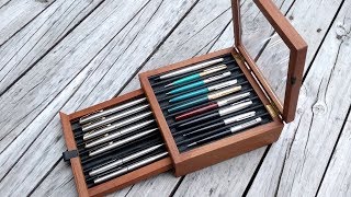 DIY Fountain Pen Display From Old Floorboard