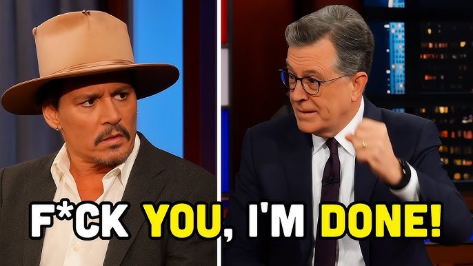 Johnny Depp LOSES IT on Colbert – On-Air Clash Ends in Total Chaos - YouTube