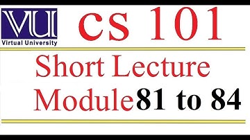 CS101 short lecture 21