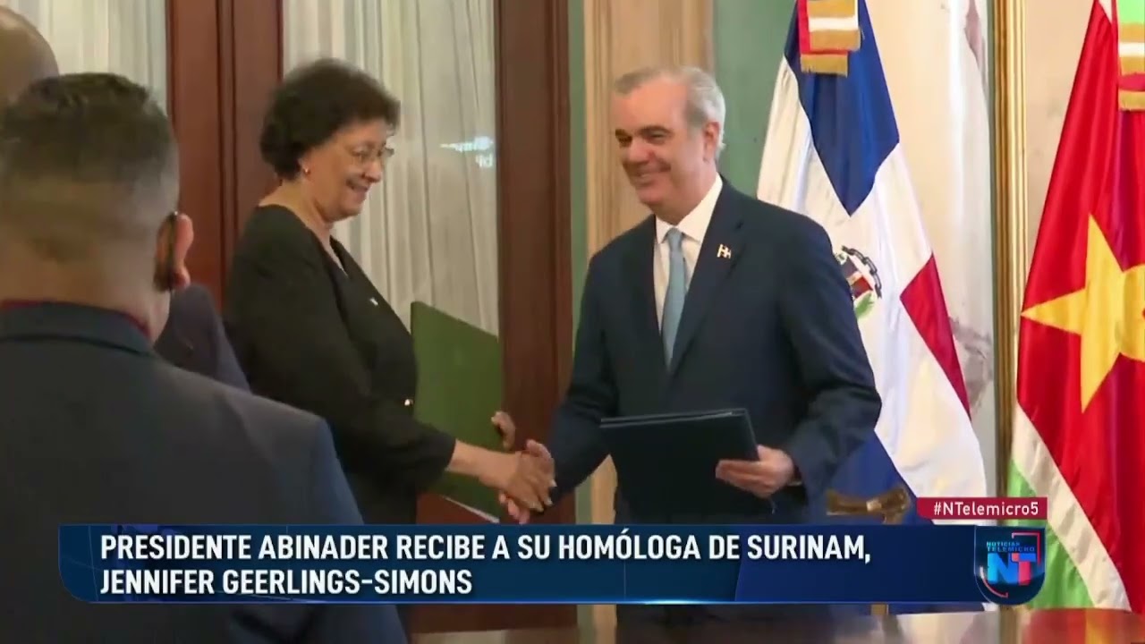 Presidente Abinader se reúne con su homóloga de Surinam