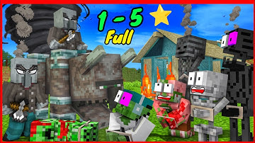 [ Lớp Học Quái Vật ] SINH TỒN 1- 5 SAO KHẮC NGHIỆT (Full Tập) | Minecraft Animation
