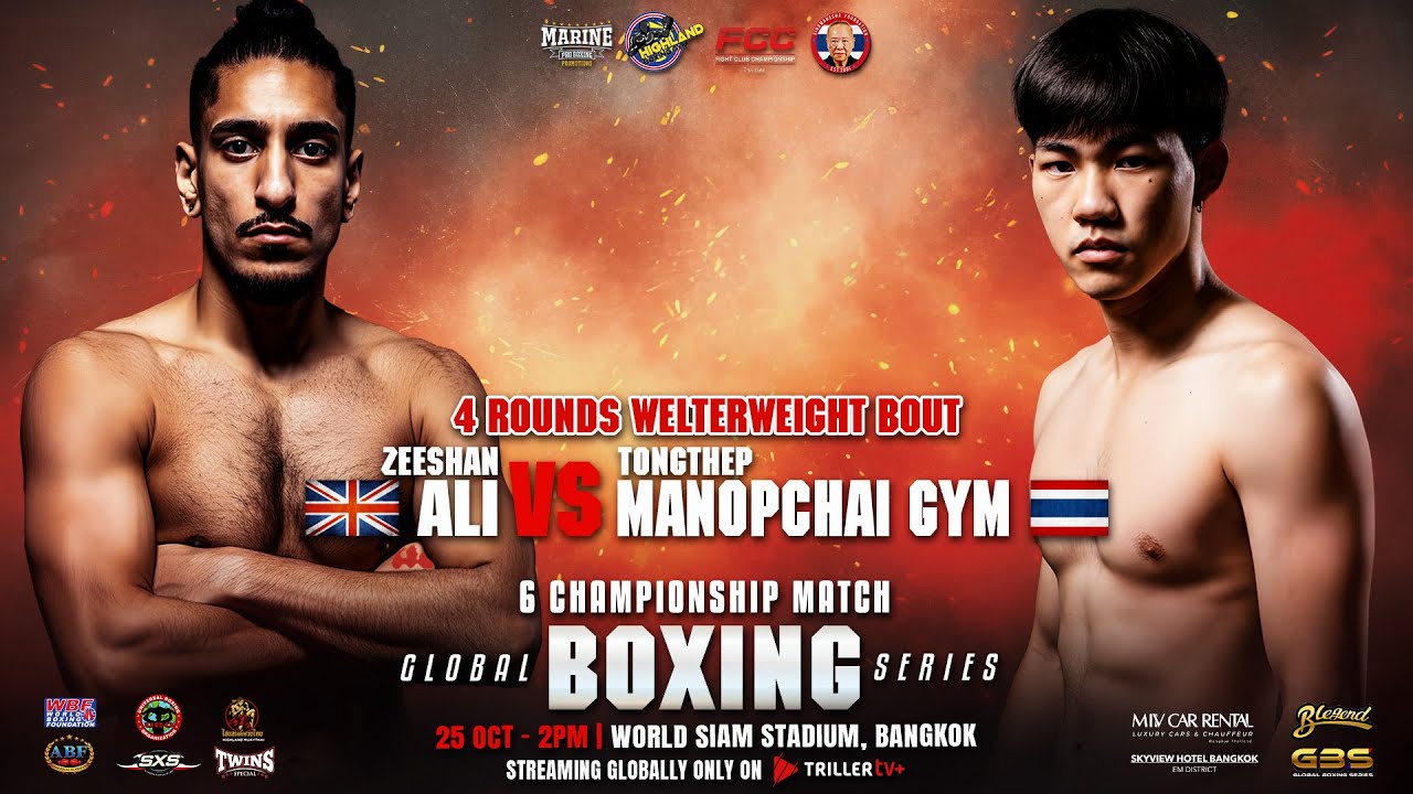 Zeeshan Ali 🇬🇧 vs Thongthep Manopchai Gym 🇹🇭 | 4 Rounds Welterweight Bout | Oct 25, 2025