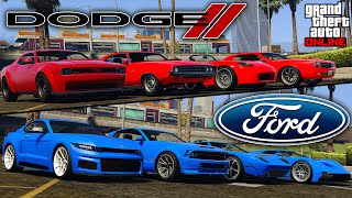 GTA 5 - Dodge VS Ford | Which Brand is Faster? (Bravado VS Vapid)