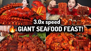 🔥 ULTIMATE SPICY SEAFOOD BOIL MUKBANG! Giant Octopus Leg, King Crab, Lobster, Abalone&amp;Mushroom Feast
