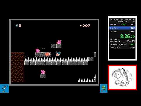 Super Bat Puncher Demo (NES) Special Run PB 12:44