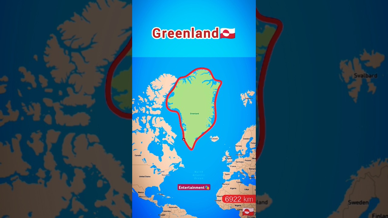 Greenland🇬🇱 full location map #greenland #location #maps #travel #shift #shorts