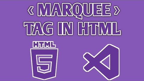 How to use Marquee Tag in Html visual studio code | Html 5 tutorial