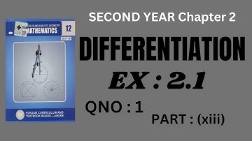 2nd Year mathematics Ch 2 || Exercise 2.1 Question no 1 part 13||