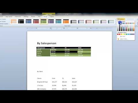24.1 Adding borders to Tables - MS Word (Urdu) - MS Office 2010 Tutorials