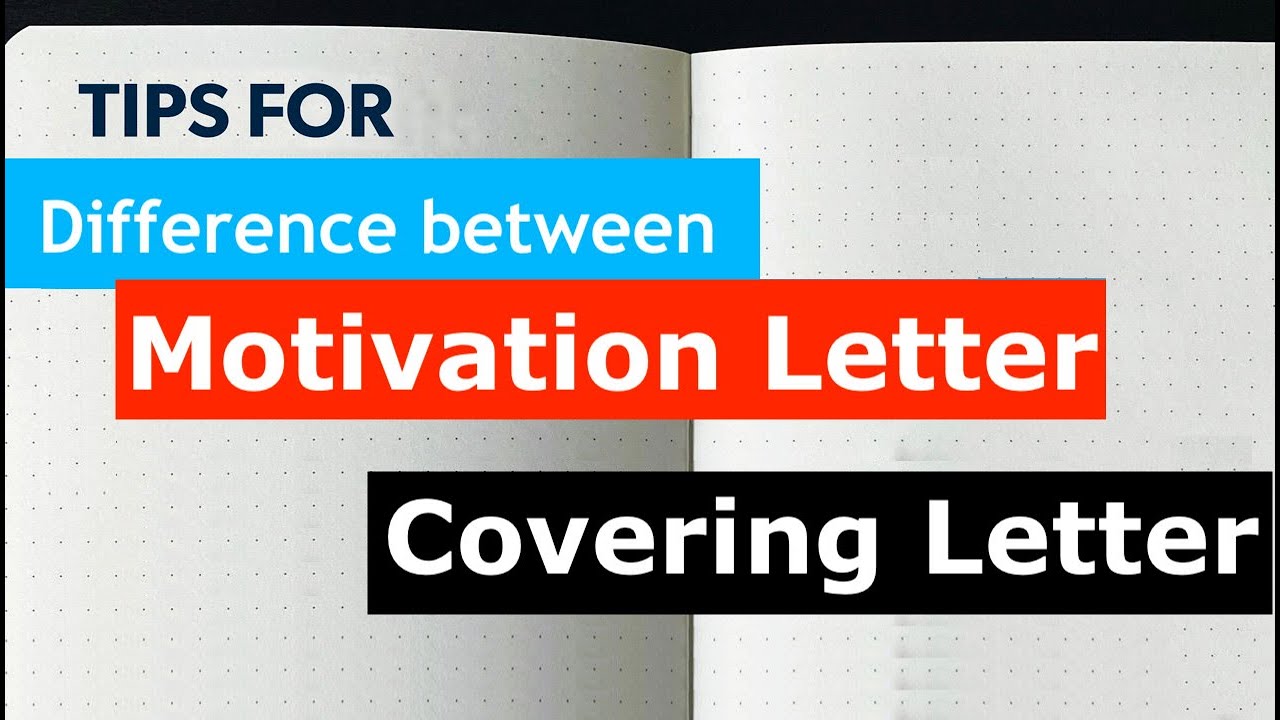 letter of motivation vs cover letter