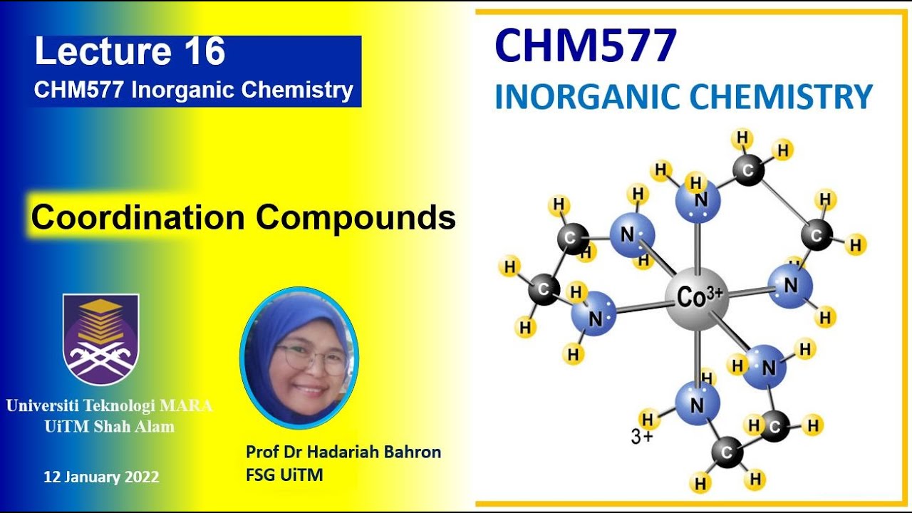 Lecture 16 Coordination Compounds