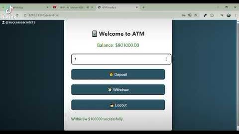 Create a ATM Machine With the help of Html, Css and JavaScript | #coding #foryou