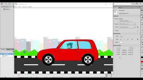 Adobe Flash CS6: Cara Membuat Animasi MobiL 2 Dimensi Berjalan
