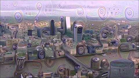 Sample Deep Dream video output using Lucid-GTK