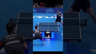 🏓Truls Moregard's Insane Backhand Punch Stuns Timo Boll! 🤯🇸🇪🇩🇪 #shorts  #pingpong #sweden