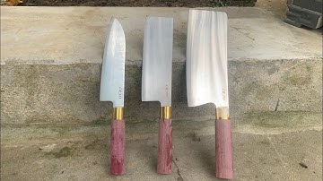 Bộ ba dao thép không rỉ sắc bén vô cùng cho không gian bếp thời hiện đại | lờ rèn 333 Dũng