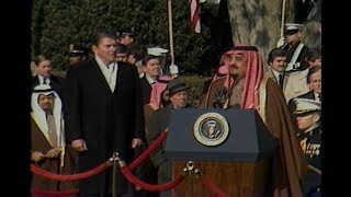 Cuts of Arrival Ceremony for King Fahd of Saudi Arabia on February 11, 1985