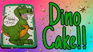 Dino Pastel, pastel con dibujo de Dinosaurio!!  @mispastelitos @HowToCakeIt