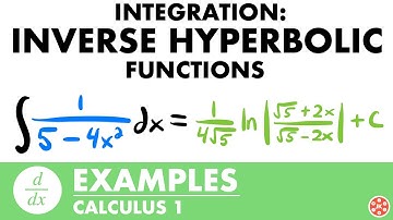 Integrating Into Inverse Hyperbolic Functions Examples | Calculus - JK Math