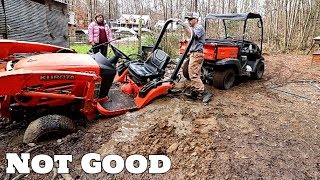 She Got Tractor STUCK! Oh The MUD! (The Farm Life)