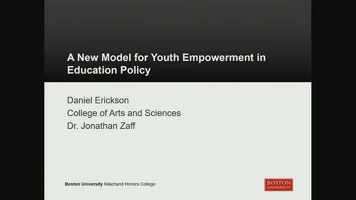 Daniel Erickson: A New Model for Youth Empowerment...