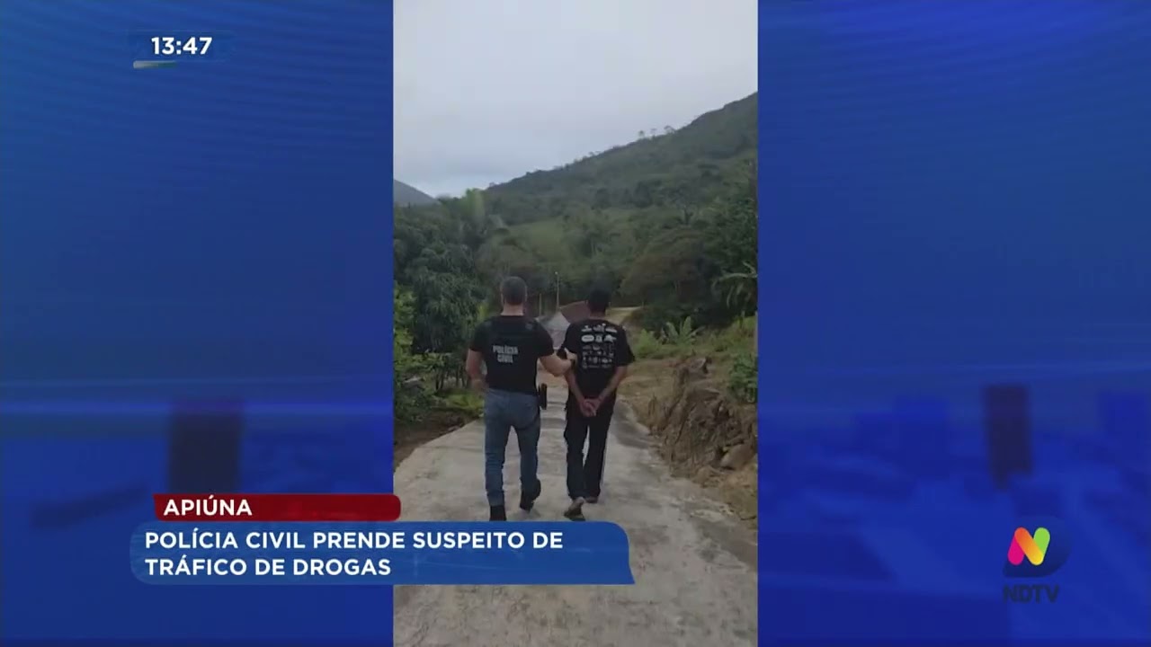 Apiúna: Polícia civil prende suspeito de tráfico de drogas