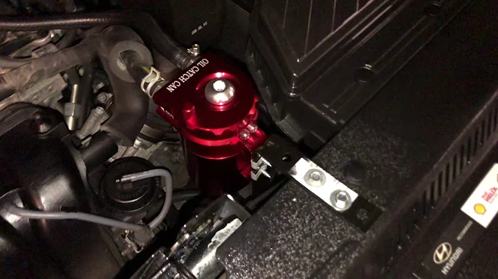 2018 Hyundai Tucson 2L engine oil catch can installed