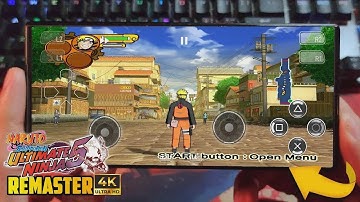 WOW! Naruto Shippuden Ultimate Ninja 5 PS2 REMASTERED in 4K on ANDROID PHONE 😍