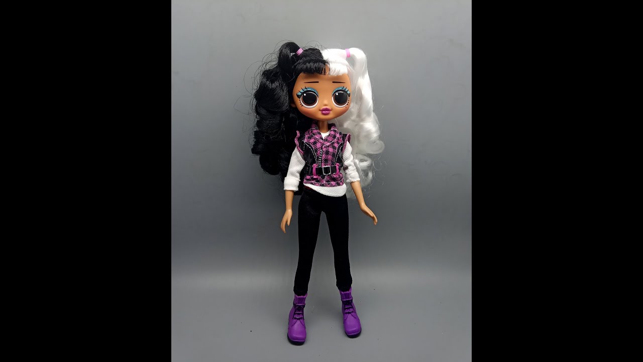 LOL OMG DOLL White Hair DIY Purple Dress Girls Birthday Gift - YouTube