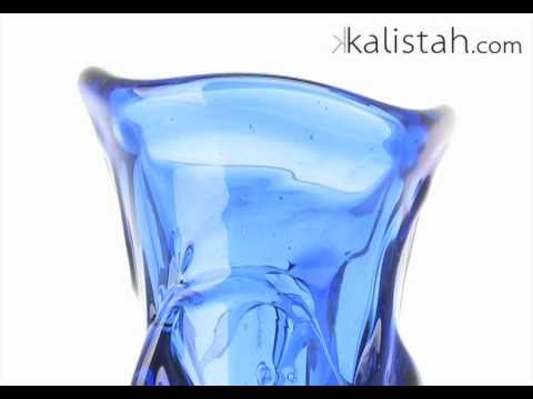 Blue Marine Glass Vase by Kalistah.com