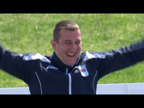 Men's javelin F55 | Victory Ceremony | 2016 IPC Athletics European Championships Grosseto